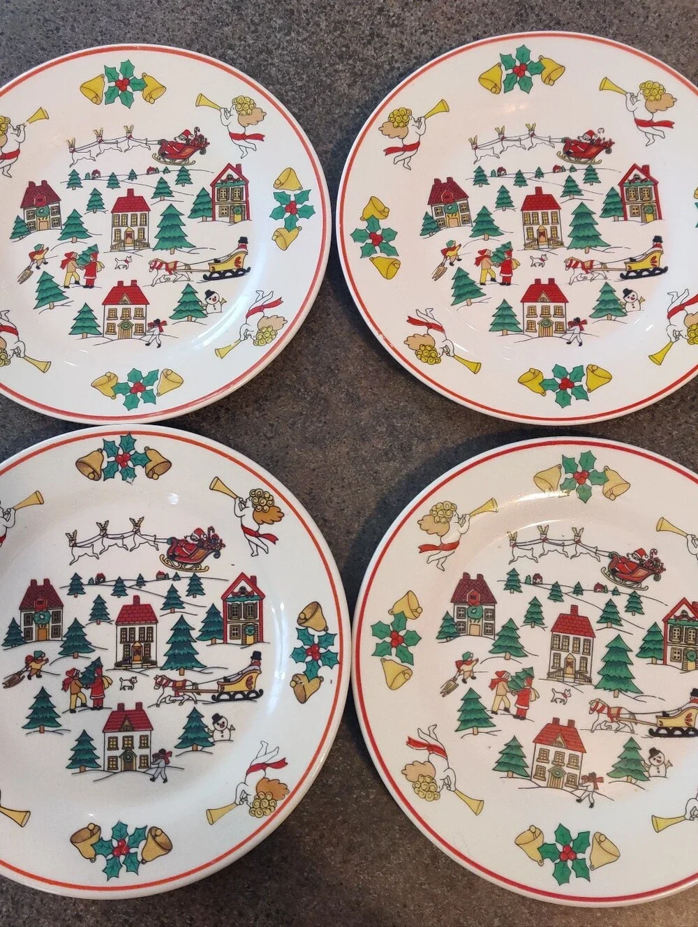 Jamestown Joy of Christmas Salad Dessert Plates 7 1/2